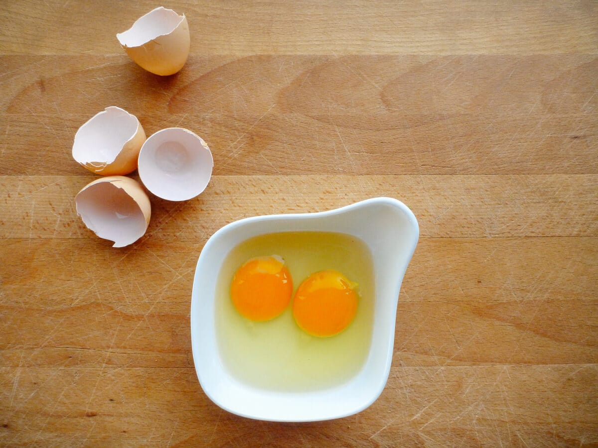 Orange yolks from backyard chickens