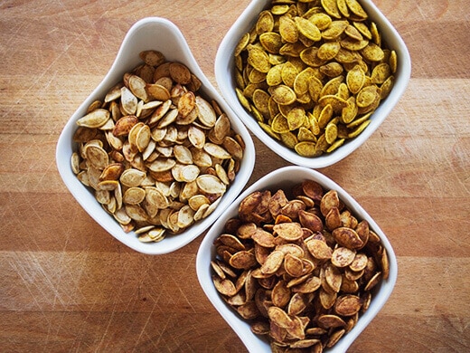 Three ways to toasted pumpkin seeds