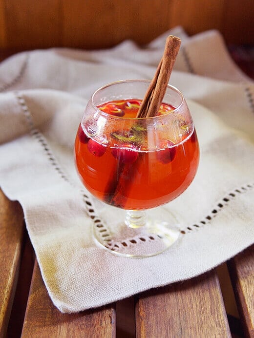 Mulled cranberry apple cider