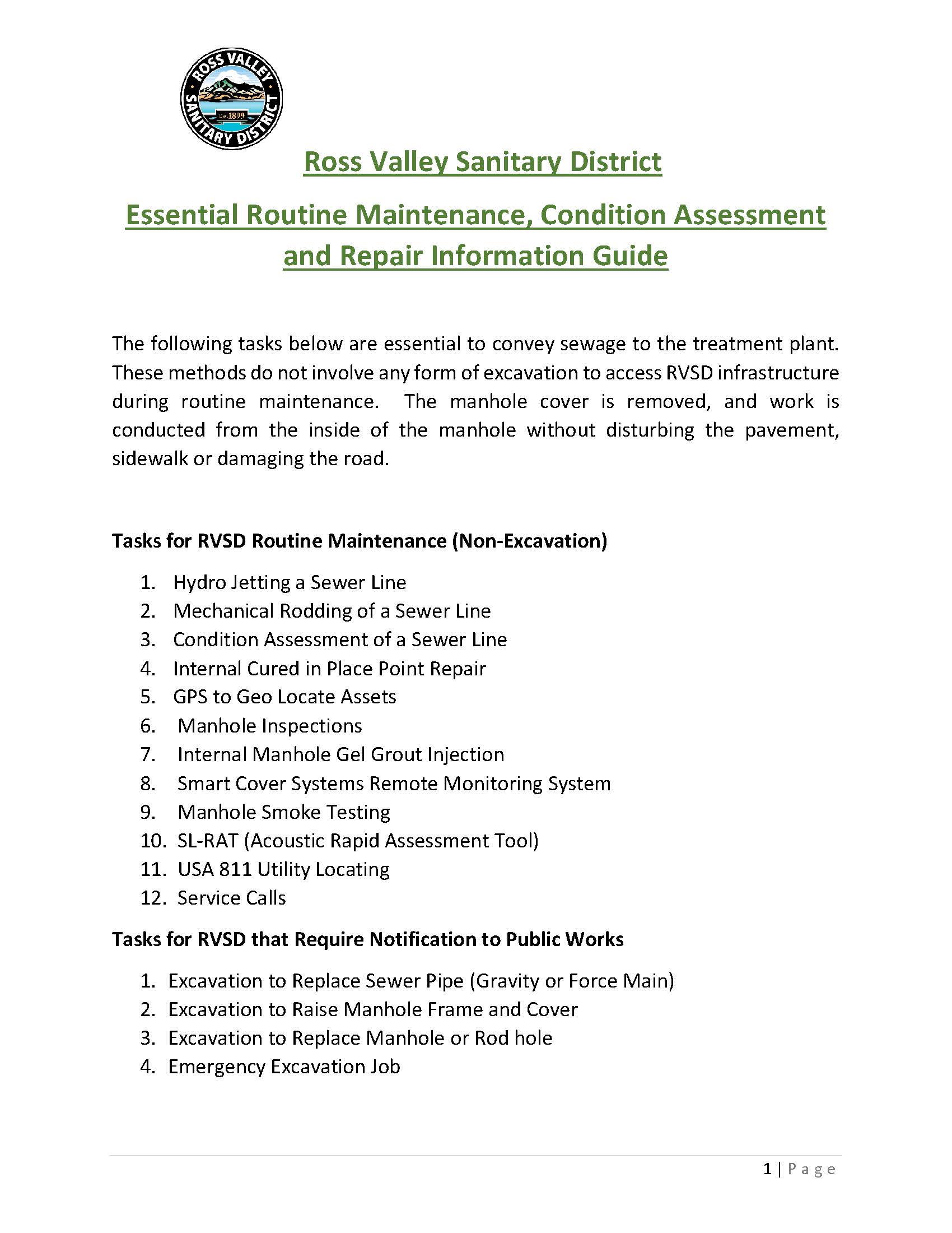 Essential Routine Maintenance VS Excavation