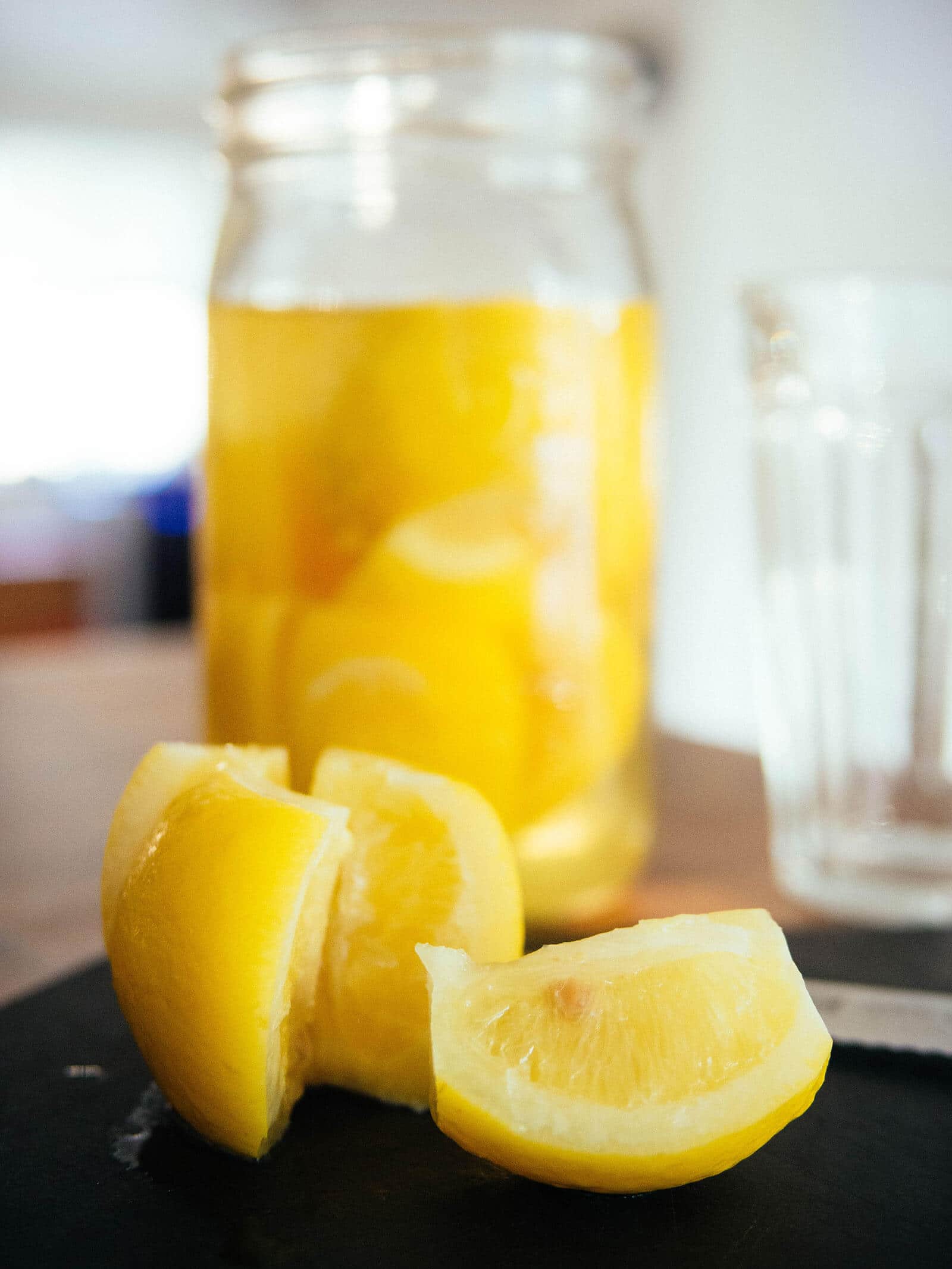 Vietnamese preserved lemons (chanh muoi) and salty lemonade